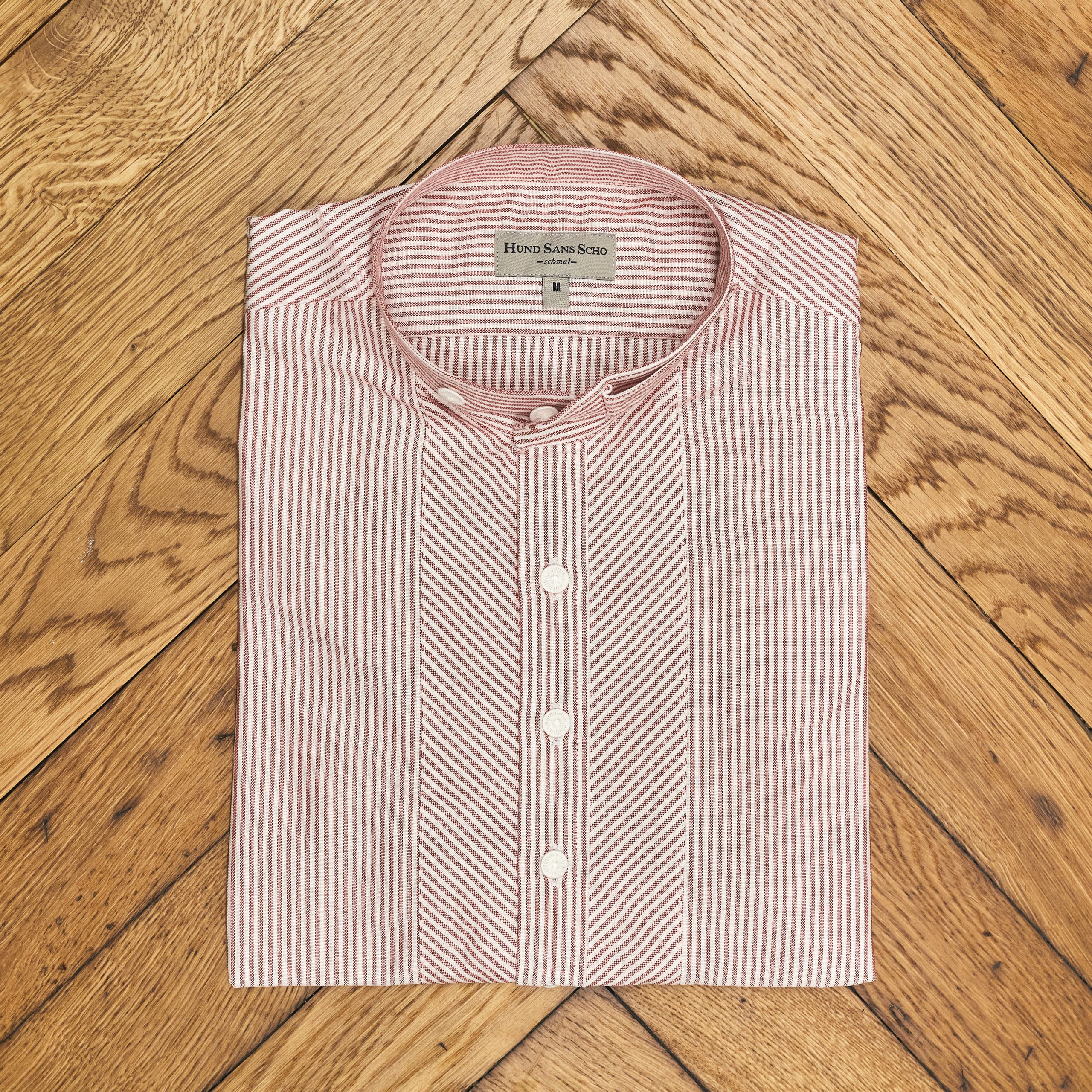 HundSansSchoMa02Sweiß/rot Trachtenhemd gestreift weiß/rot