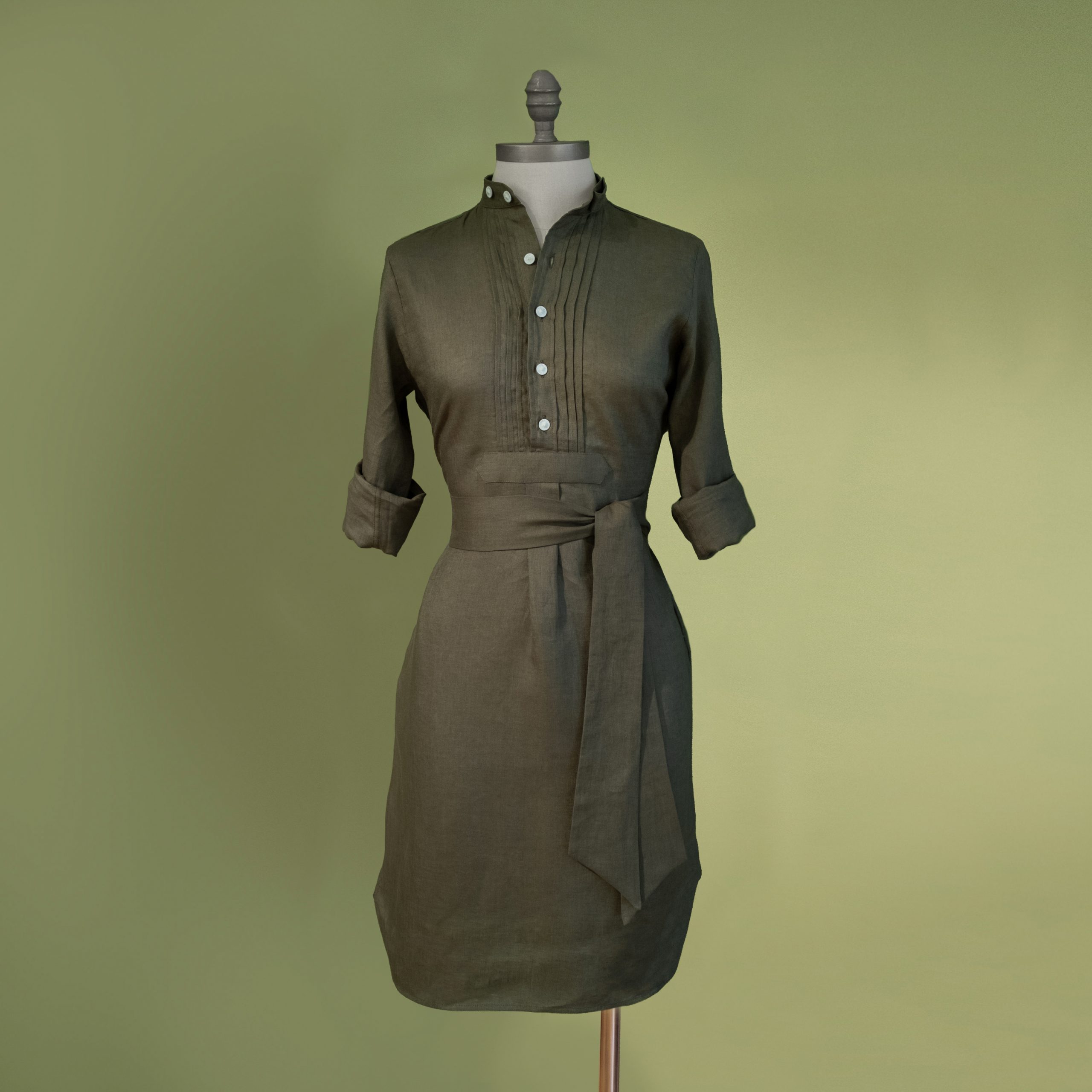 Blusenkleid dunkelgrün