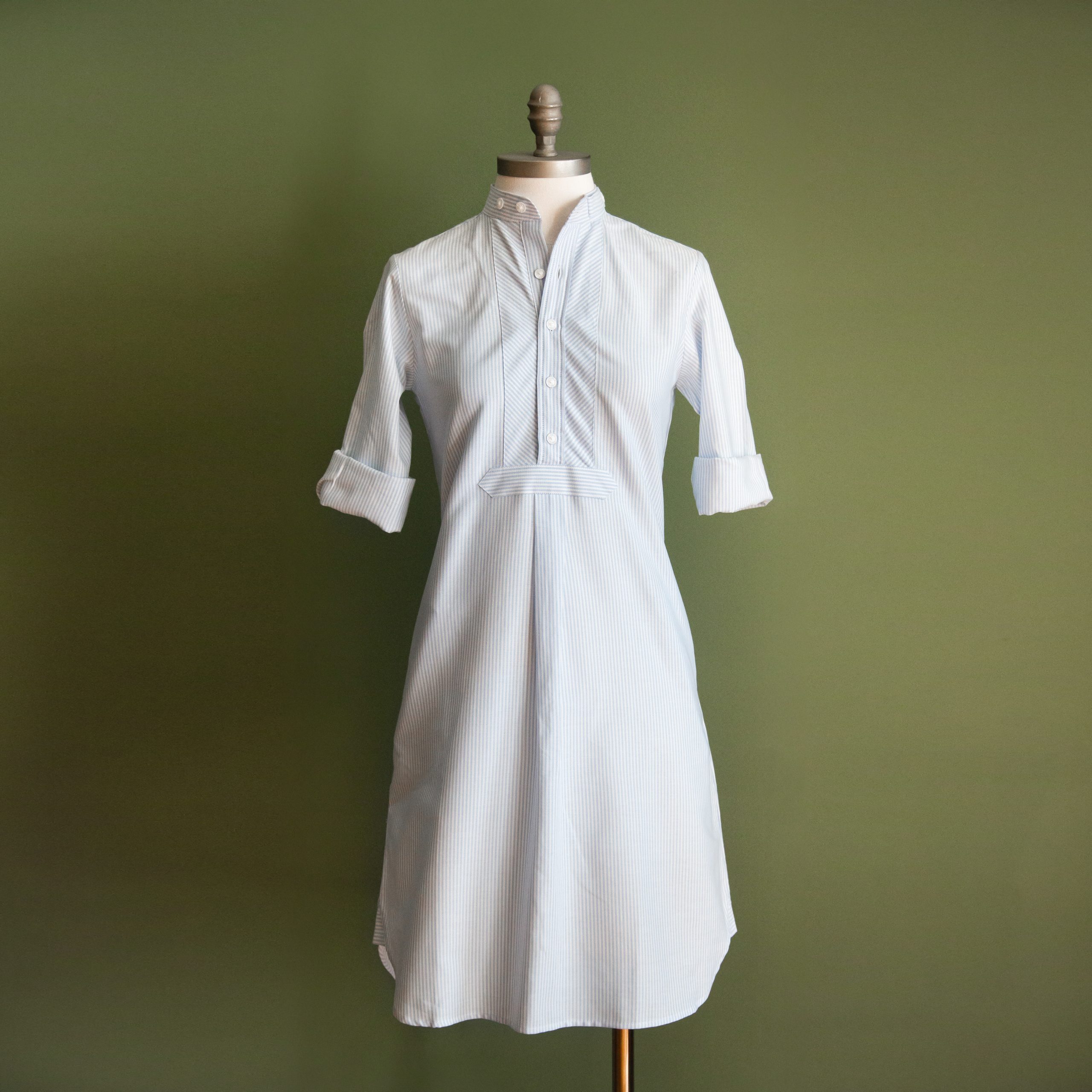 Blusenkleid weiß blau