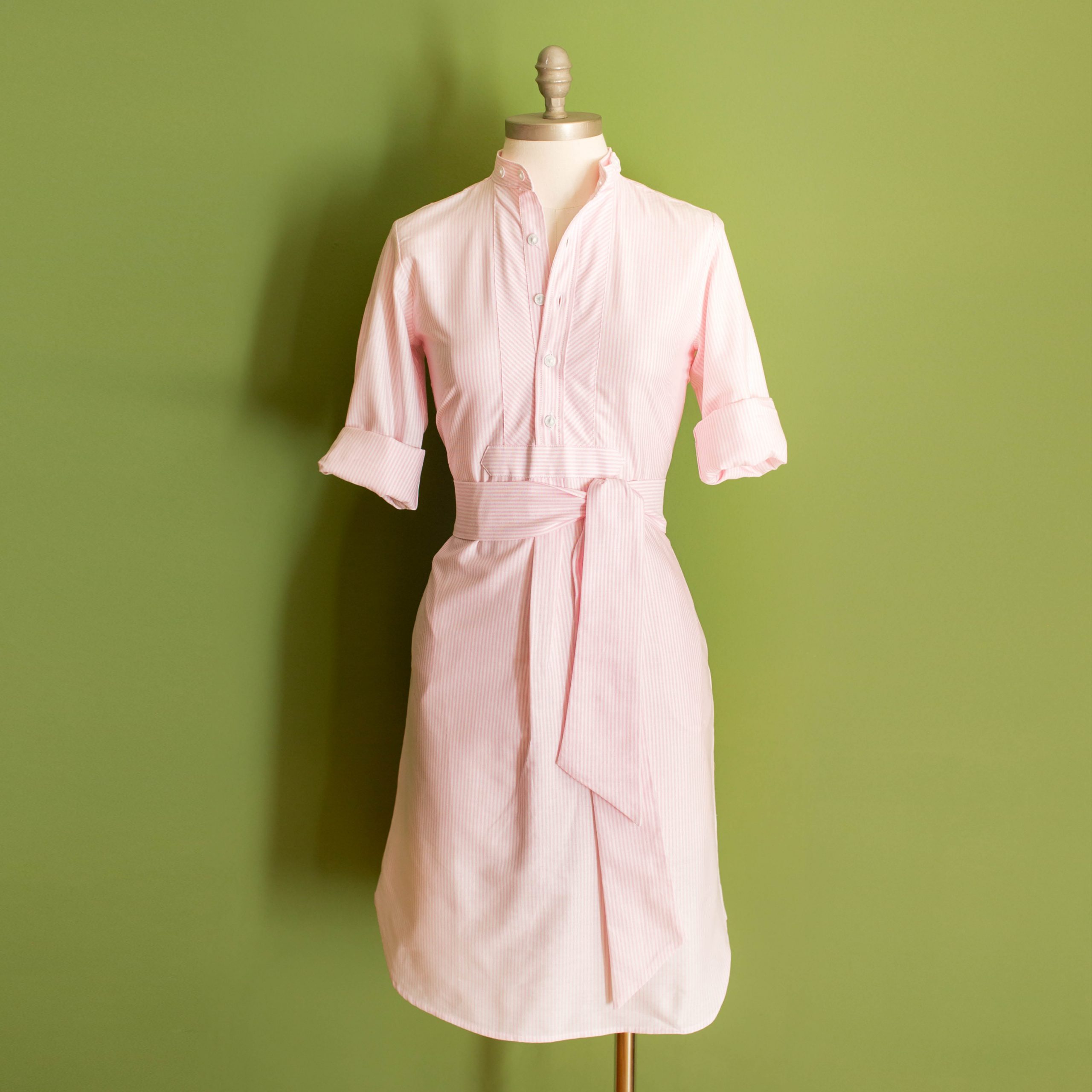 Blusenkleid weiß-rosa