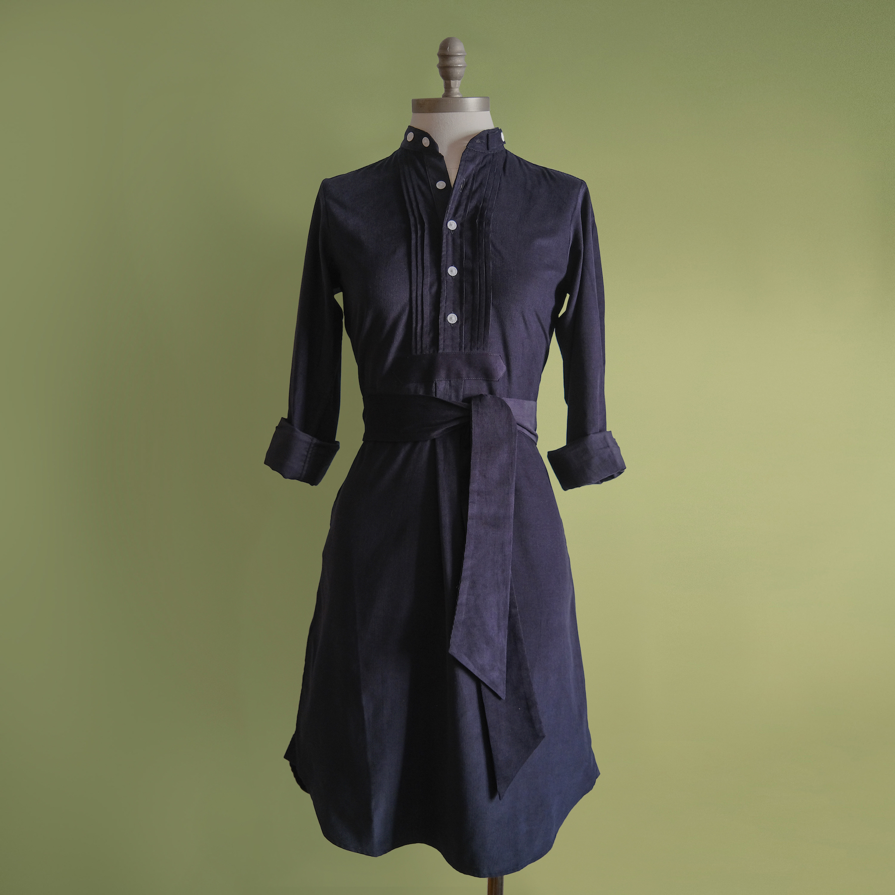 Blusenkleid Cord Mitternachtsblau