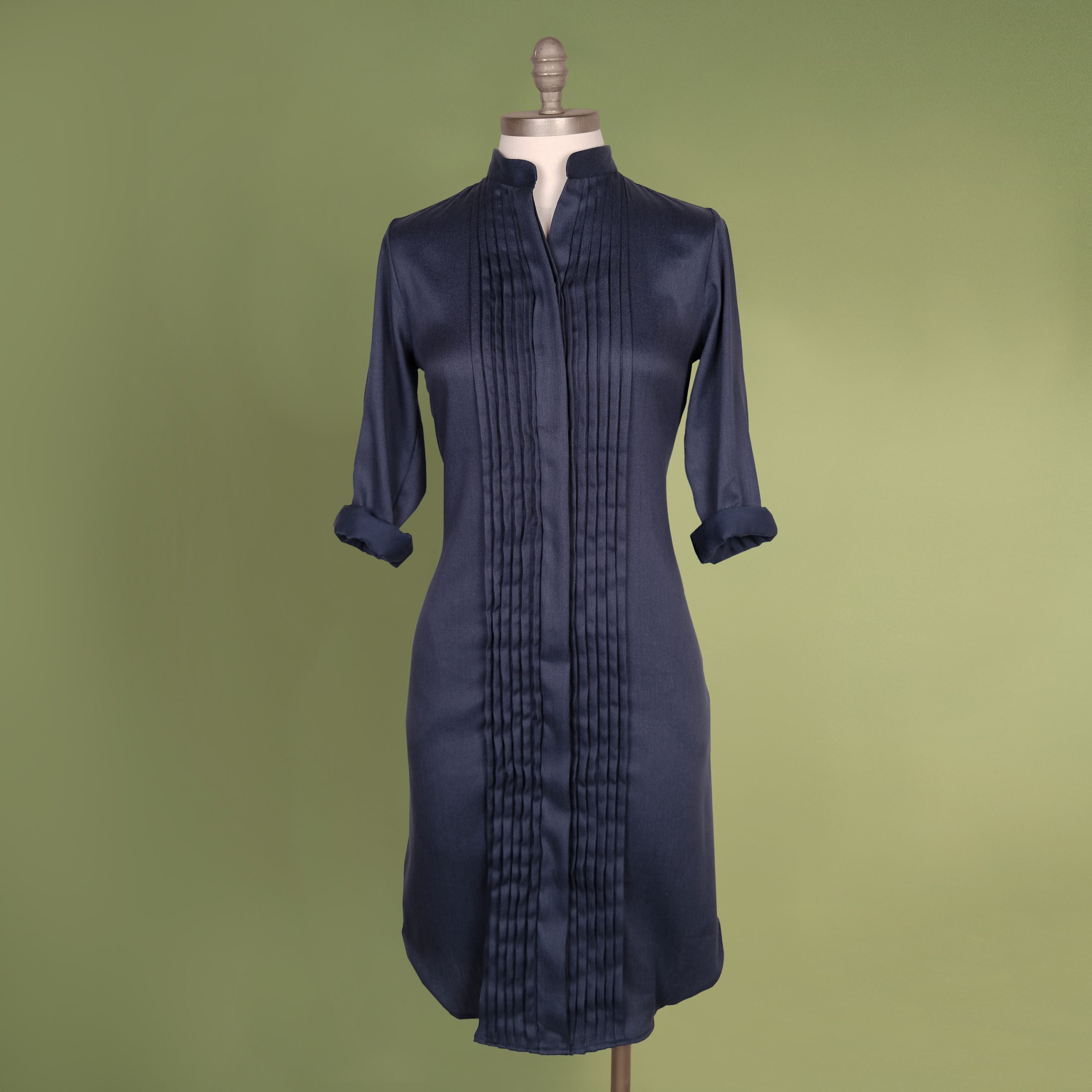 Blusenkleid durchgeknöpft Indigo