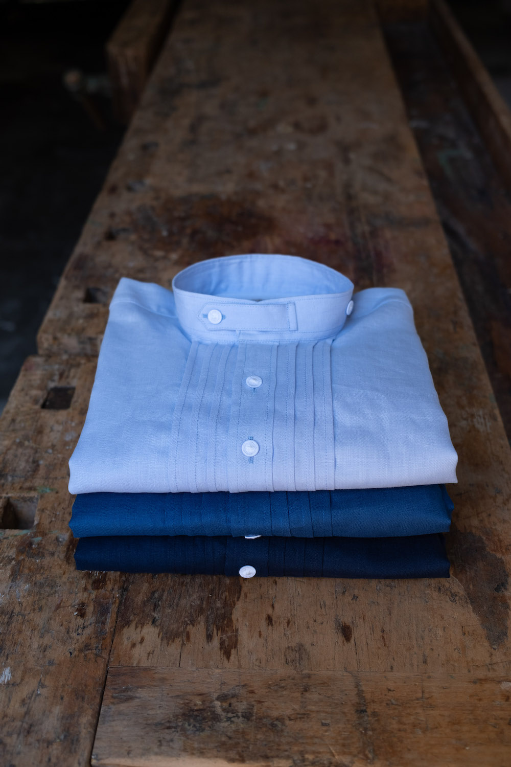 Leinen-Blautöne09 dunkelblau hellblau mittelblau