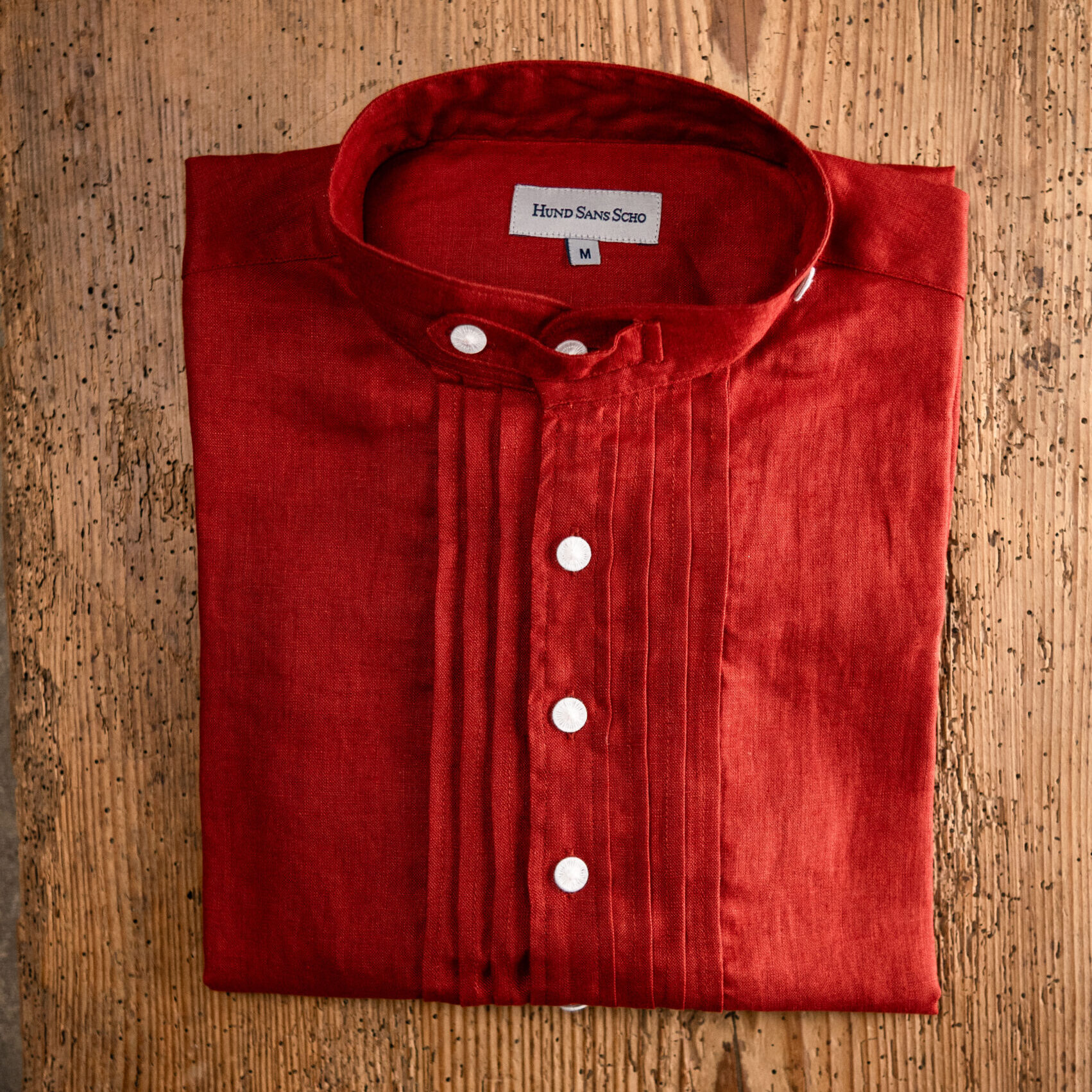 Bluse Leinen rot