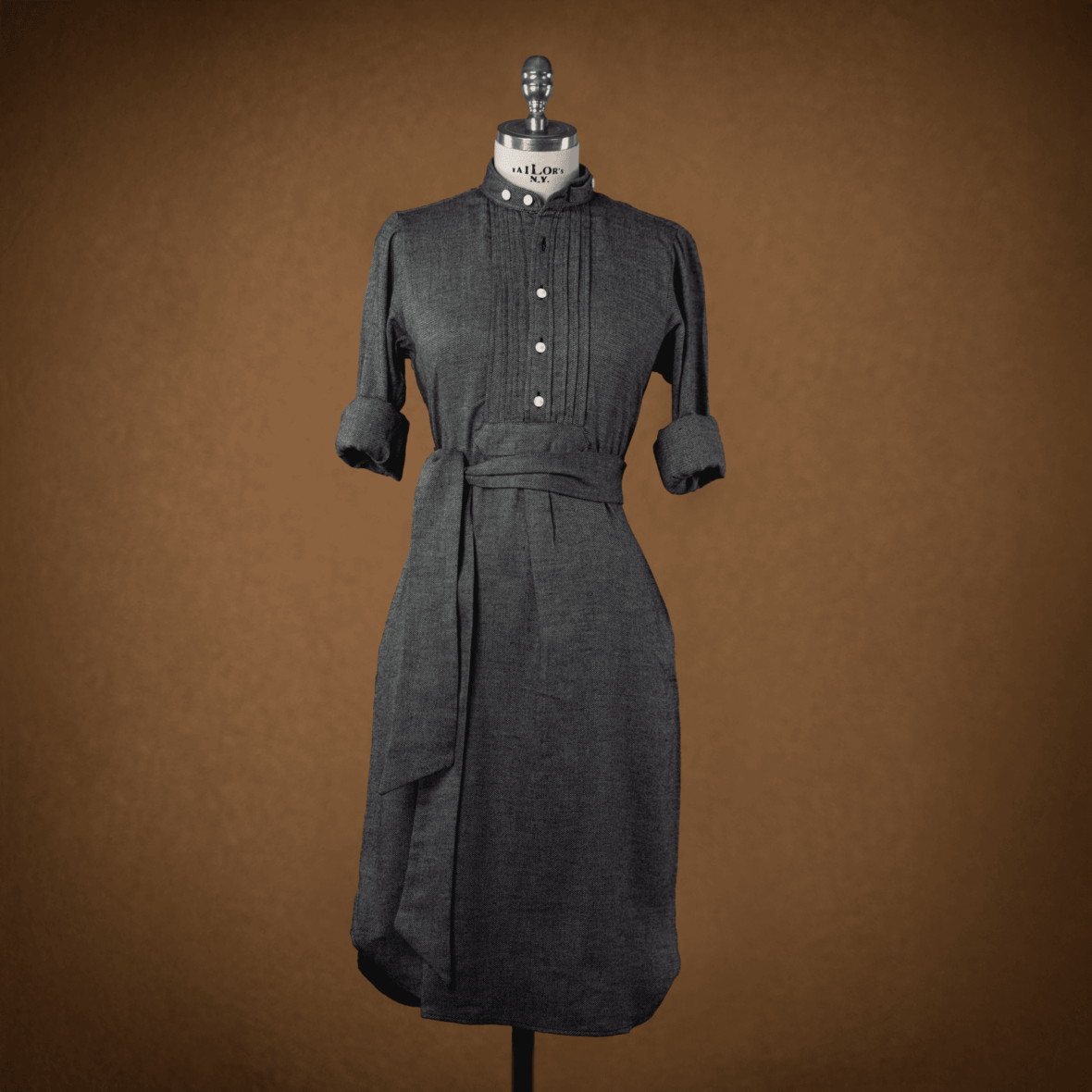 Blusenkleid Schiefergrau