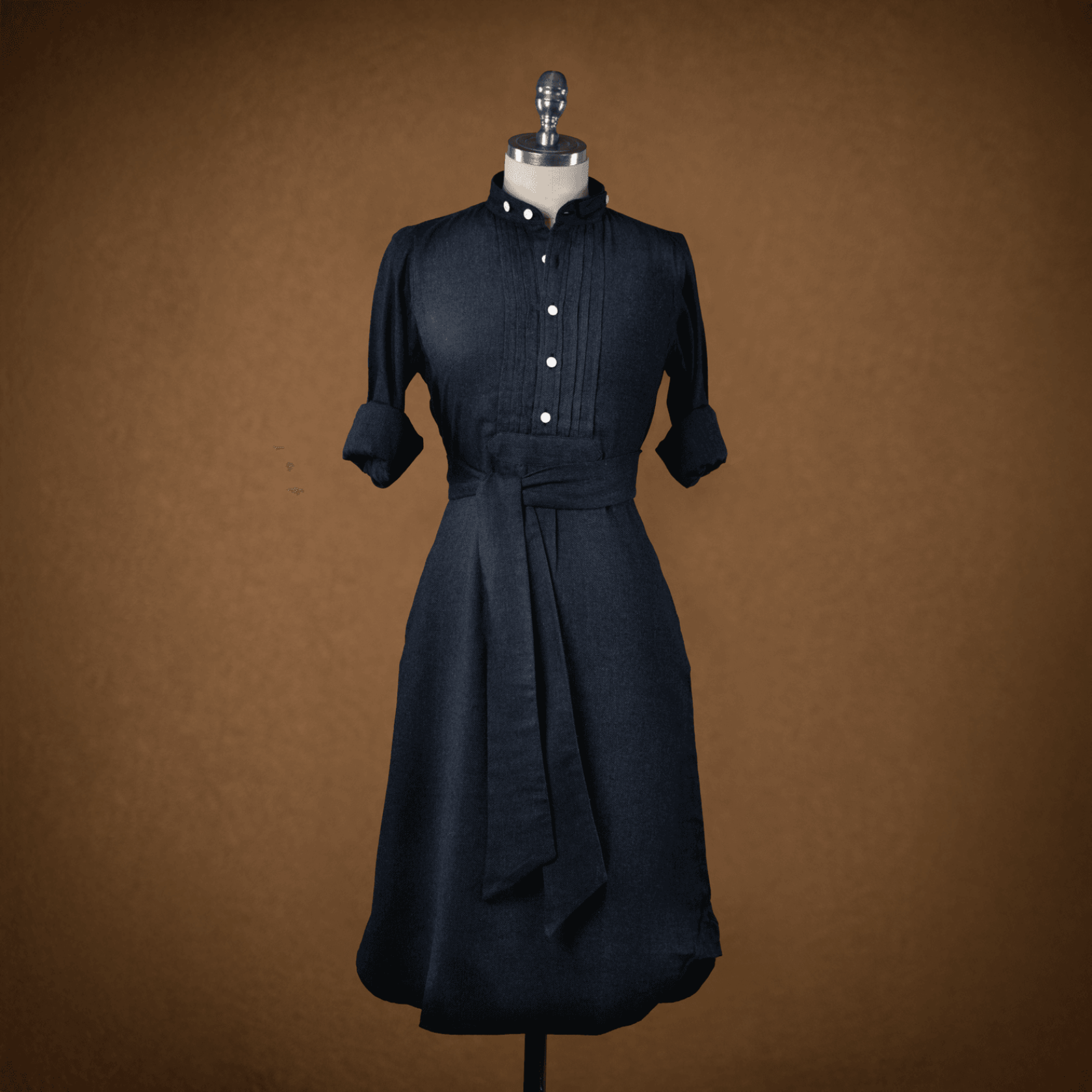 Blusenkleid tiefblau