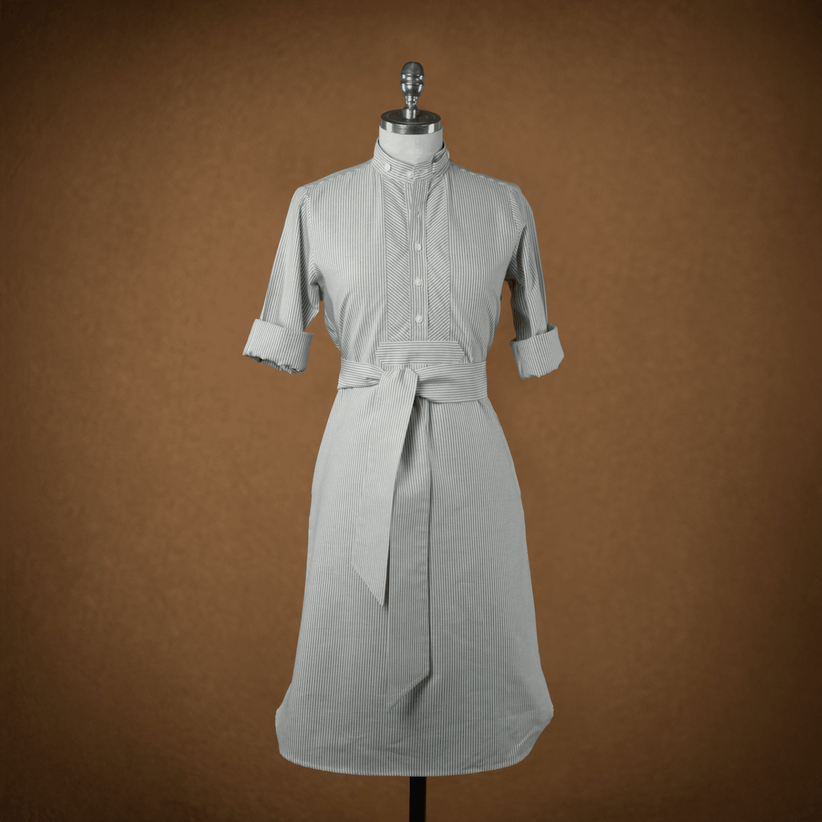 Blusenkleid weiß-grün