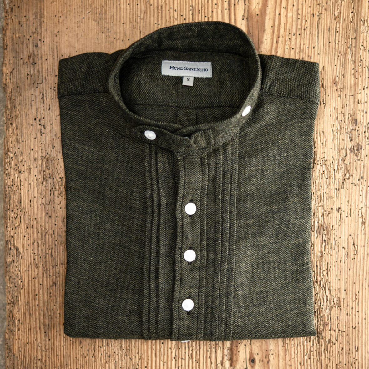 Trachtenhemd dunkeloliv - klassisch