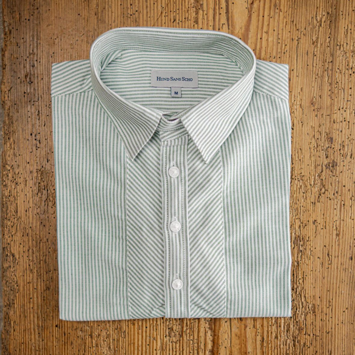 Trachtenhemd Umlegekragen weiß/grün