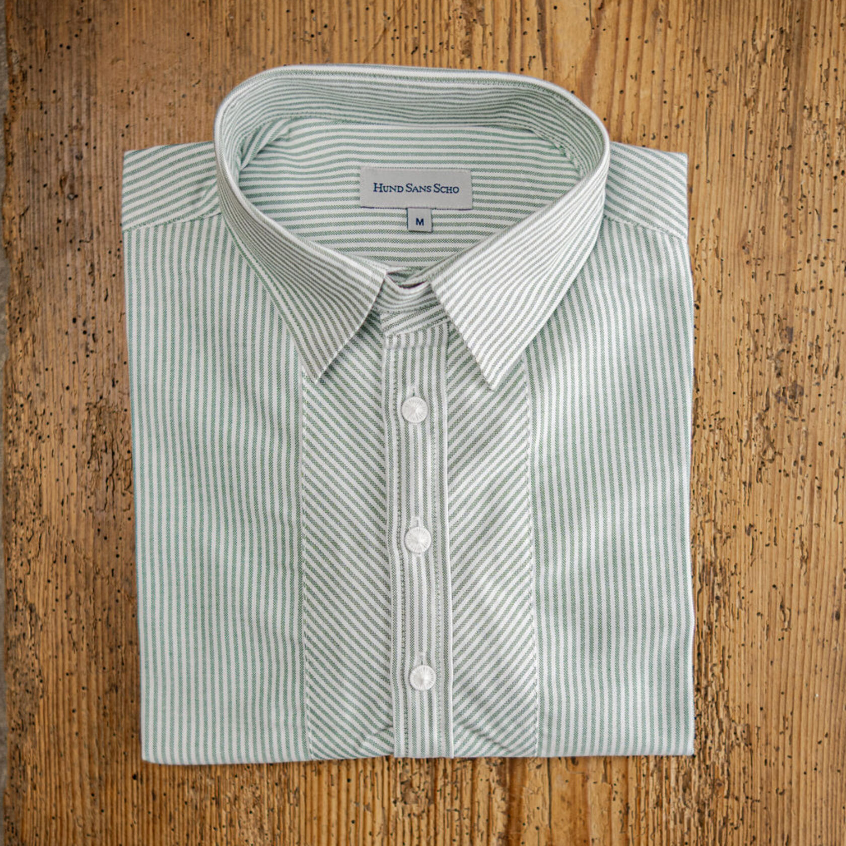 Trachtenhemd Umlegekragen weiß/grün