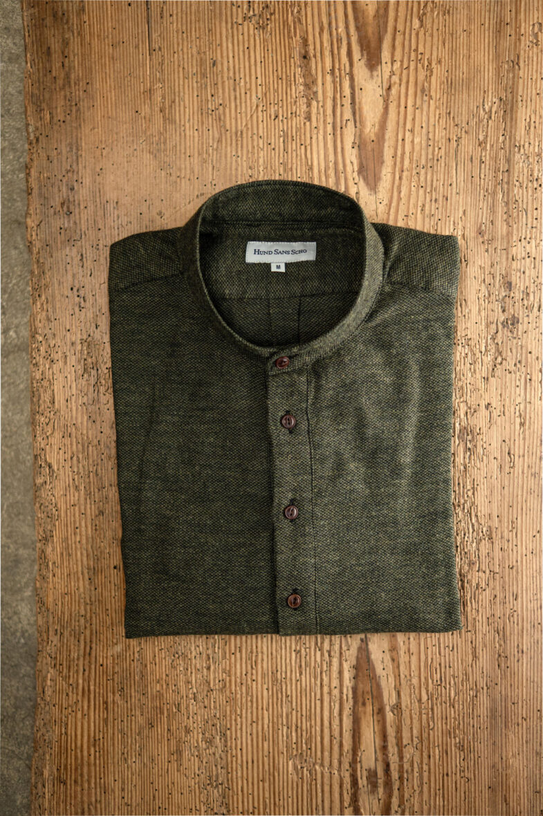 Hemd-Oliv-tailliert Hemd Oliv