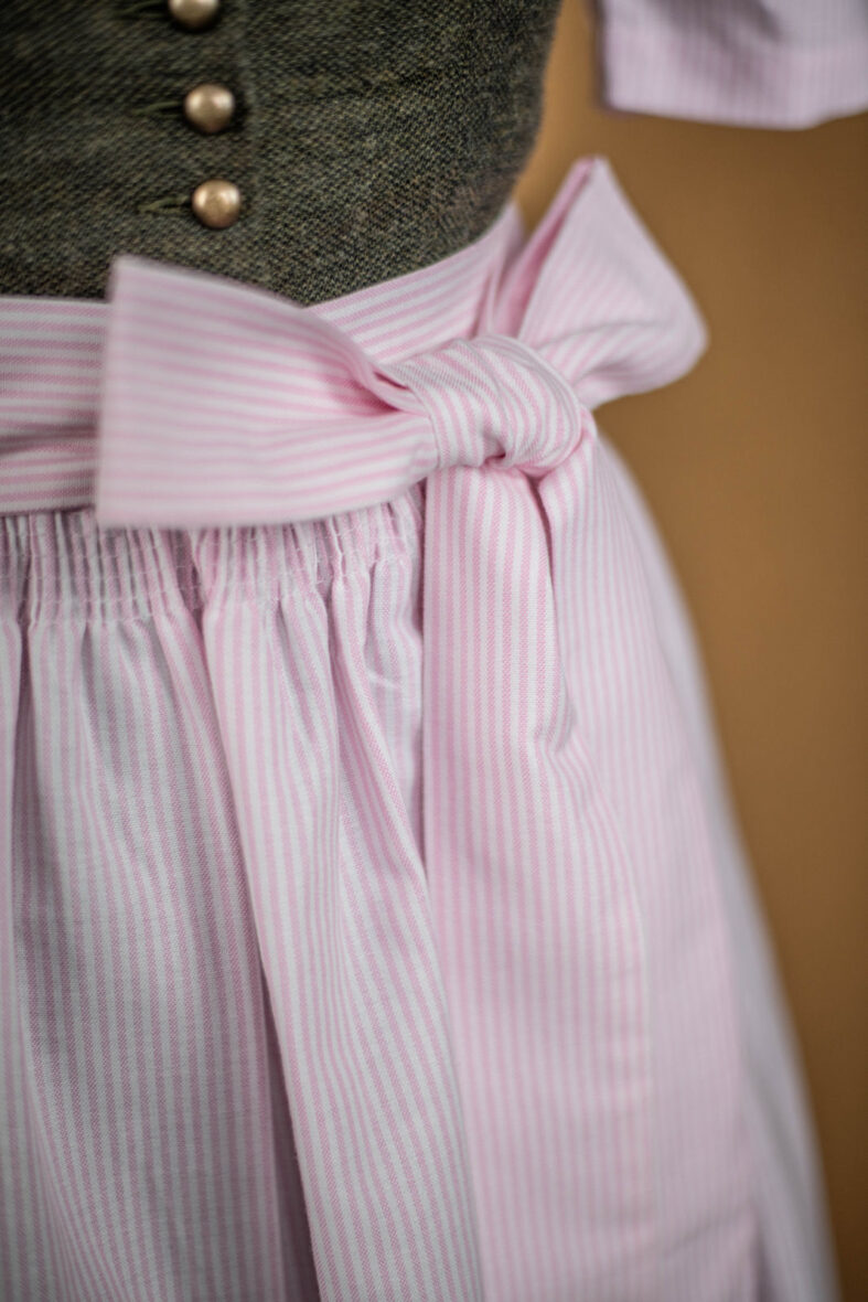 HundSansScho Dirndlschürze weiß rosa FS02K